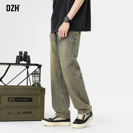 男士复古直筒牛仔裤男春季休闲裤男款痞帅高级感裤子美式高街男裤商品大图