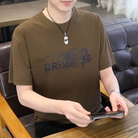 男士短袖t恤高端潮牌休闲2024体恤高级感衣服春夏半袖品牌上衣潮图片