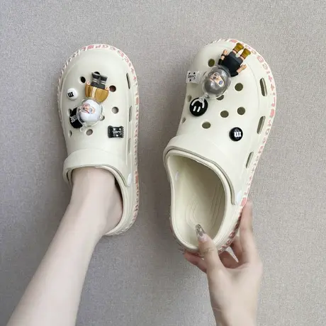凉鞋女款夏季时尚外穿2024新款网红居家洞洞鞋防滑耐磨海边沙滩鞋商品大图