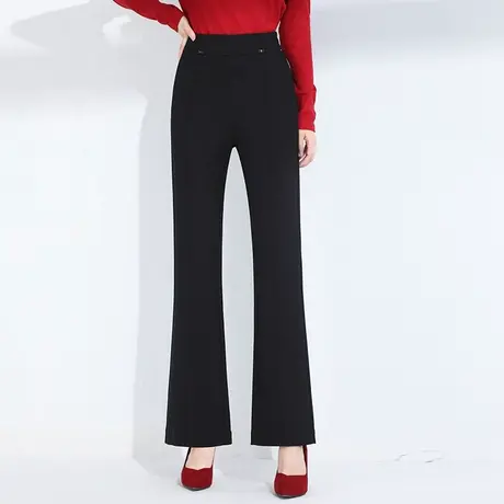 黑色微喇裤高腰显瘦西装裤秋季2023新款修身通勤休闲裤女气质长裤图片