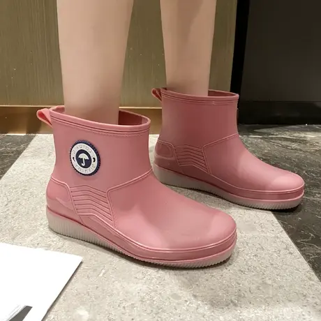 夏季新款雨鞋女款成人雨靴洗车胶雨鞋厨房防滑水鞋低帮果冻女雨靴商品大图