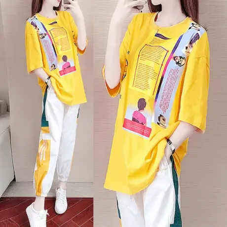 春秋休闲裤夏季束脚哈伦裤九分裤宽松运动裤工装裤潮牌裤子女套装图片