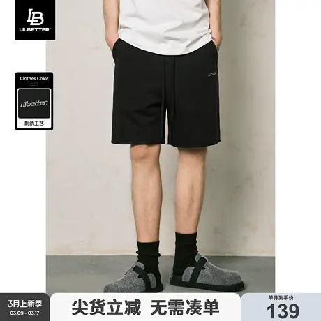 Lilbetter360g重磅短裤男2024夏季中裤宽松美式高街直筒五分裤LB商品大图