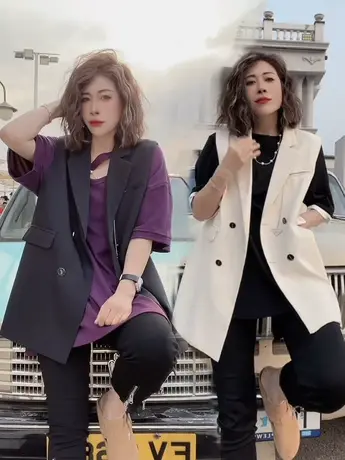 2023年春夏新款背心西装外套女设计感小众休闲垂感小西服坎肩上衣商品大图