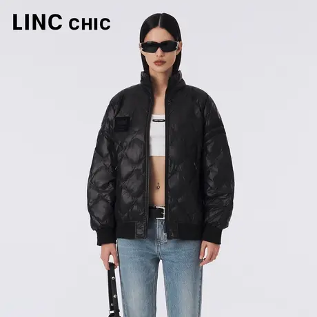 LINCCHIC金羽杰羽绒服女2023年秋冬新款潮酷飞行员夹克Y23802062商品大图