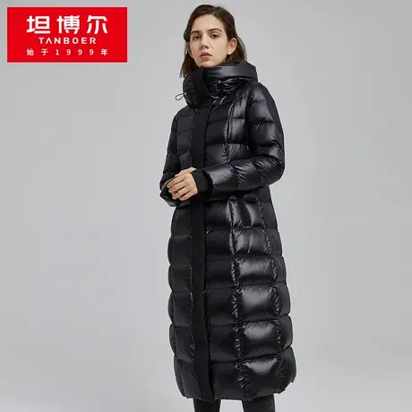 【300g+鹅绒】坦博尔羽绒服女冬长款加厚显瘦高充绒量保暖外套潮商品大图