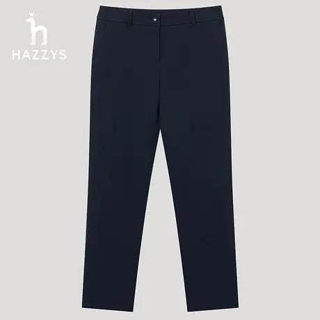 【商场同款】Hazzys哈吉斯修身小脚裤女士秋季新款时尚直筒休闲裤商品大图