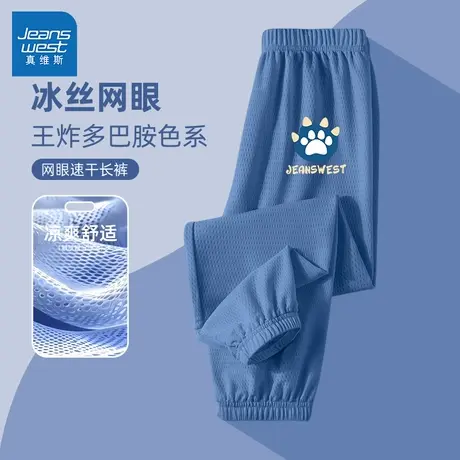 真维斯儿童夏季防蚊裤2025新款大童夏装冰丝薄款长裤男童速干裤子商品大图