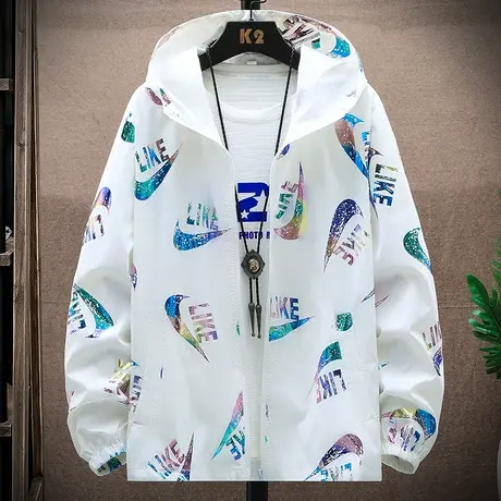 冰丝防晒衣男士夏季薄款夹克男款钓鱼防晒服透气潮牌青少年外套商品大图