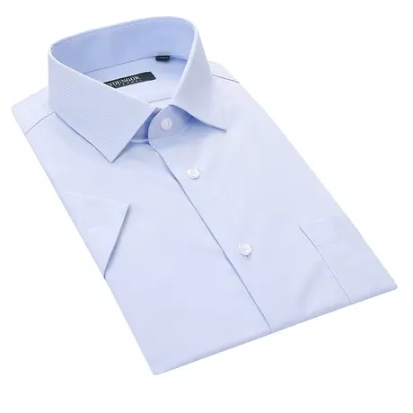 雅戈尔奥莱 男装纯棉超修身DP免烫商务休闲易打理短袖衬衫商品大图