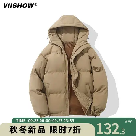 VIISHOW棉衣男冬季新款短款宽松立领加厚棉服休闲oversize外套男商品大图