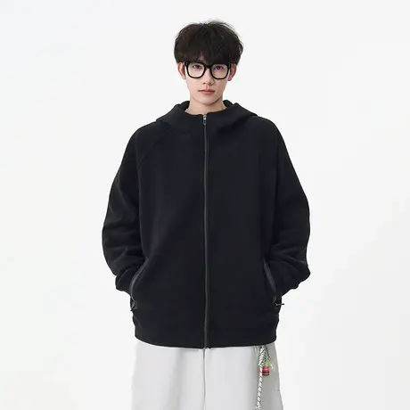 回力美式连帽开衫卫衣男士春秋季2025新款青少年宽松休闲夹克外套商品大图