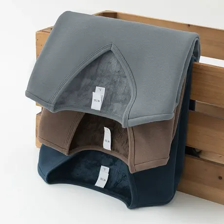 长袖t恤男士打底衫V领上衣服秋冬季加绒加厚内搭保暖小衫纯色秋衣商品大图