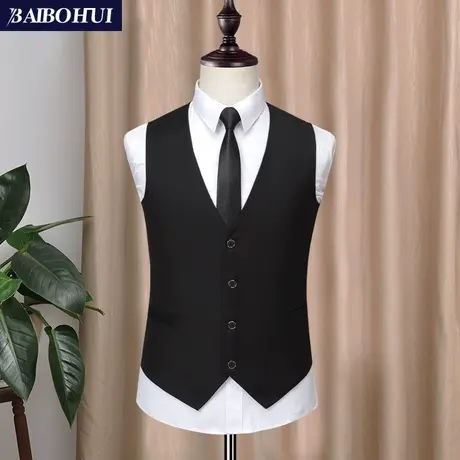 秋季商务职业正装男士西装马甲韩版修身休闲西服马夹男坎肩背心潮商品大图