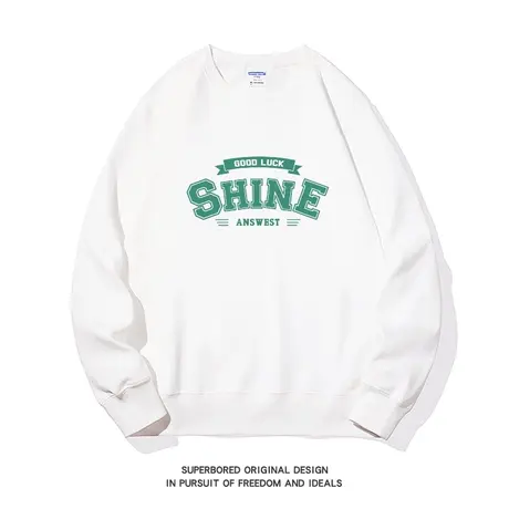 美式复古字母印花圆领卫衣男宽松休闲港风秋季套头上衣潮ins上衣图片