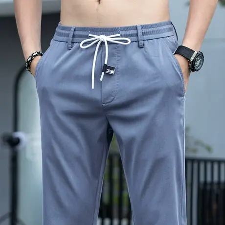 夏季轻薄款天丝牛仔休闲长裤男士直筒宽松夏天男款潮牌男裤子夏裤商品大图