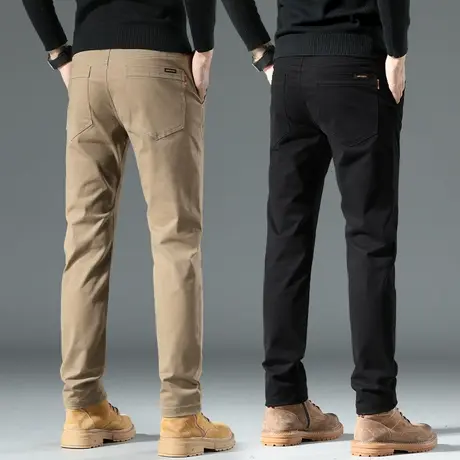 秋冬季商务休闲裤男士中年爸爸2023新款小直筒西裤男裤子男款冬天商品大图