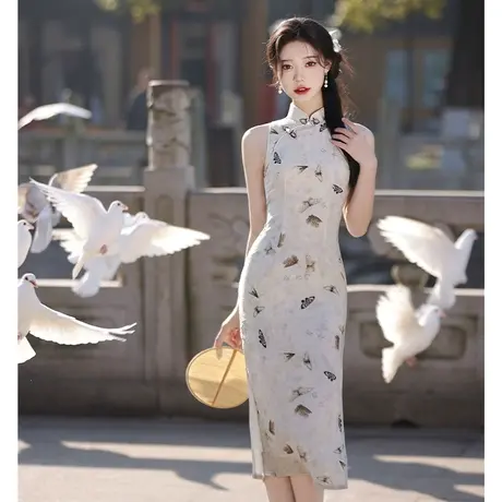 无袖旗袍夏季新款2024复古老上海民国风日常可穿改良年轻款小个子商品大图