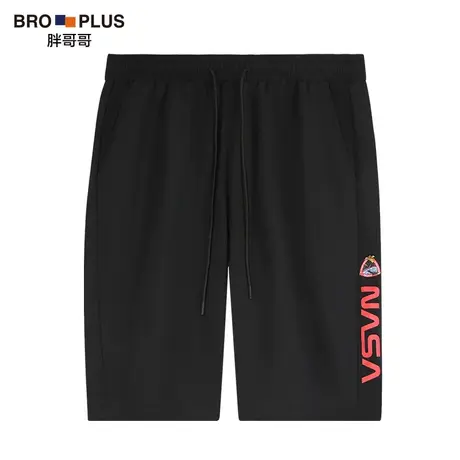 胖哥哥夏季大码五分裤男宽松休闲运动裤胖子拼接短裤加肥加大裤子商品大图