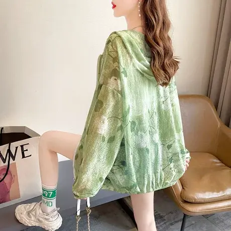 户外骑车透气防晒衣女2023新款夏季韩版宽松冰丝薄款空调衫外套潮商品大图