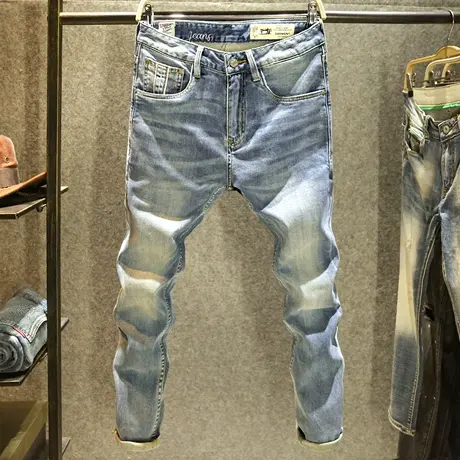 丹宁赤耳休闲牛仔裤男款百搭耐磨直筒裤夏季复古潮牌高端面料长裤商品大图