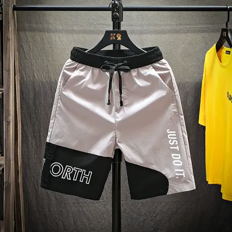 夏季五分短裤男百搭休闲潮流宽松沙滩薄款马裤男生夏天装运动裤子商品大图