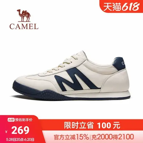 骆驼男鞋2025春季新款经典T头轻盈薄底通勤休闲百搭复古德训鞋商品大图