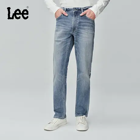 【张凌赫代言】Lee商场同款25早秋新726标准直筒天丝浅蓝男牛仔裤商品大图