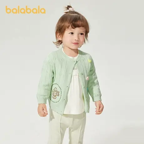 巴拉巴拉儿童毛衣女童2025新款秋冬装婴幼童针织开衫保暖可爱萌趣商品大图