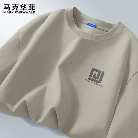 马克华菲纯棉长袖男款春秋季2025新款大码宽松时尚圆领上衣男潮X商品大图