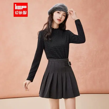 IEF/爱依服2025秋冬新款法式温柔小女人气质设计感百搭蕾丝打底衣商品大图
