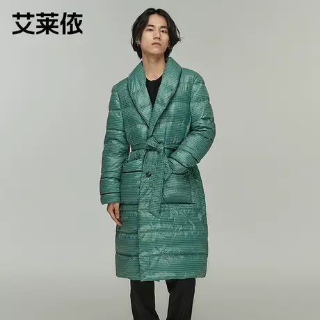 艾莱依商场同款秋冬品牌时尚长款居家男士羽绒大衣6020441051图片