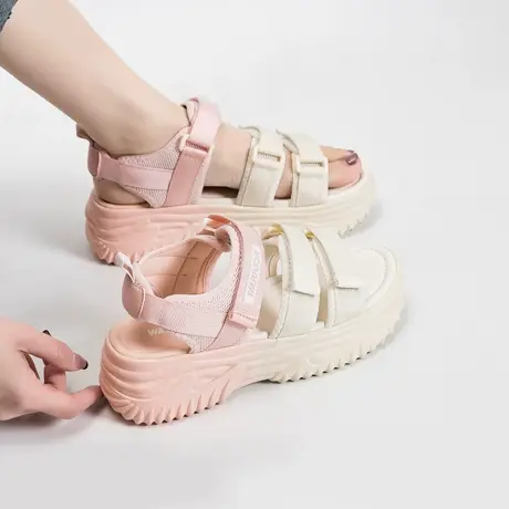 回力官方旗舰店凉鞋女夏2023新款外穿时尚百搭渐变厚底运动沙滩鞋商品大图