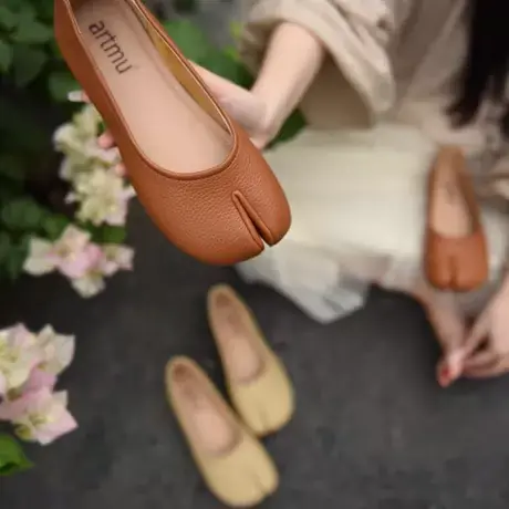 Artmu阿木鞋子女2023新款爆款晚晚风温柔鞋分趾鞋平底单鞋真皮商品大图