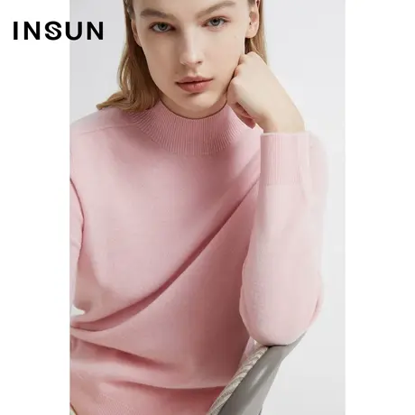 INSUN恩裳奥莱冬季纯羊毛轻盈可打底毛织衫图片