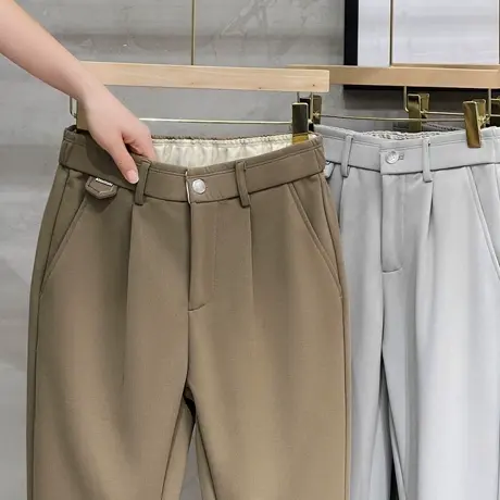 休闲长裤男士直筒裤子高端正装西裤男商务男裤子春秋款修身潮流商品大图