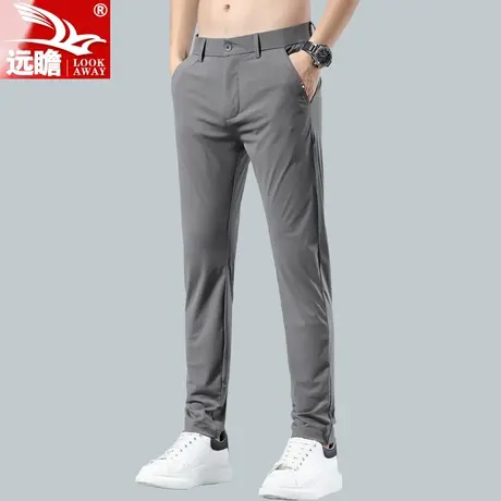 夏天冰丝休闲裤男夏季薄款男士宽松直筒长裤2025新款弹力裤子男款图片