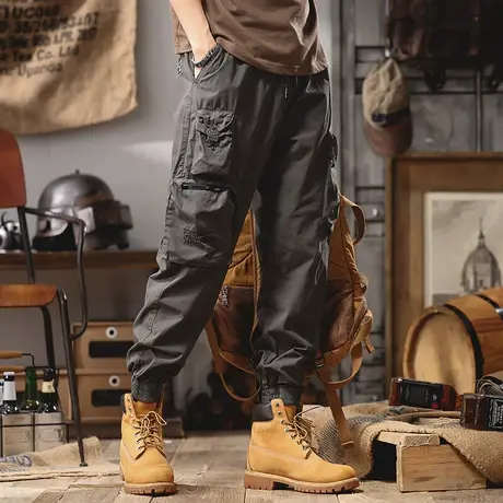 Modi Nick/摩帝尼克男士工装长裤宽松直筒户外多口袋裤子时尚潮流商品大图