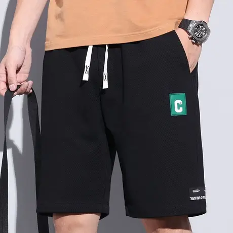 夏季薄款五分中裤子宽松外穿男士运动休闲短裤半截大裤衩2024新款商品大图