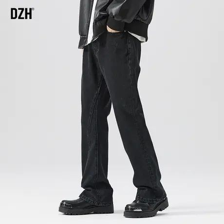 男士黑色牛仔裤男直筒宽松潮牌休闲裤男款秋季裤子男裤2023年新款商品大图