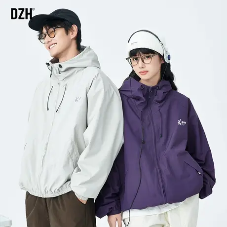 情侣运动冲锋衣外套男春秋款2024新款情侣装工装夹克男士秋装上衣商品大图