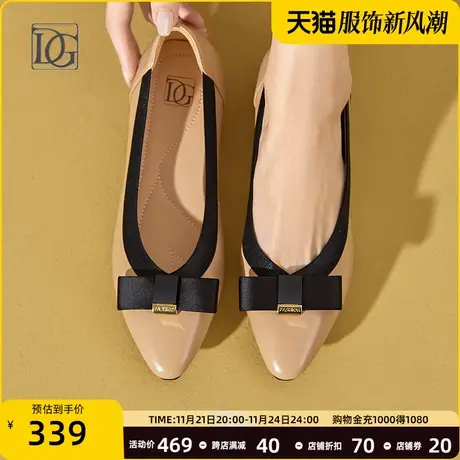 【商场同款】羊皮浅口单鞋女低跟2024新款通勤女鞋正装皮鞋妈妈鞋图片