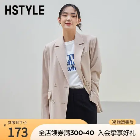 韩都衣舍秋冬西装外套女新款韩版休闲设计感小西装MX10119A图片