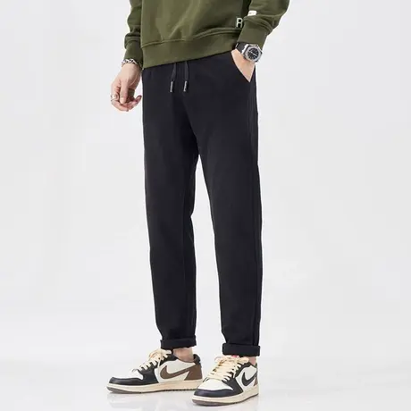 美式高街牛仔裤时尚百搭秋款牛仔裤微哈小脚牛仔裤子男款潮流男装商品大图