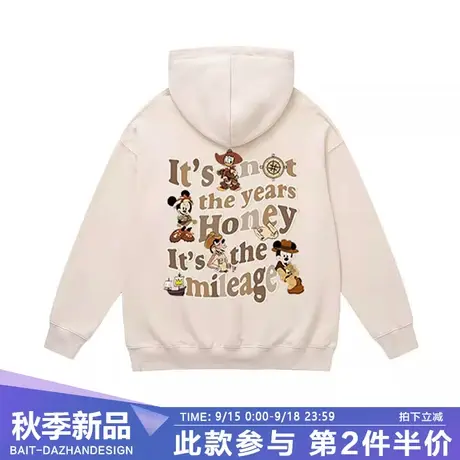 美式男士卫衣秋冬款圆领潮牌男装2023新款卡通米老鼠宽松长袖上衣商品大图