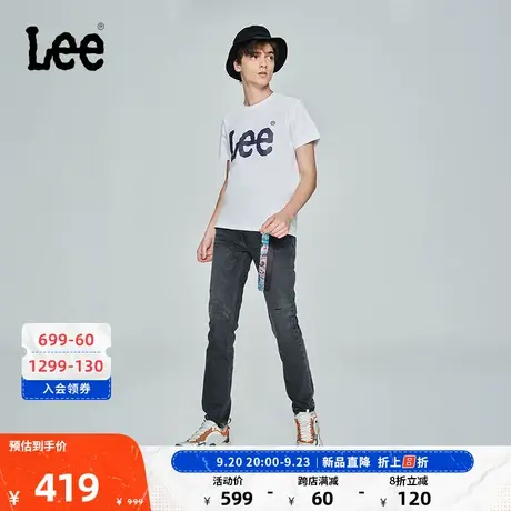 Lee商场同款23新品709修身锥形深灰男牛仔裤LMB1007093YS-875图片
