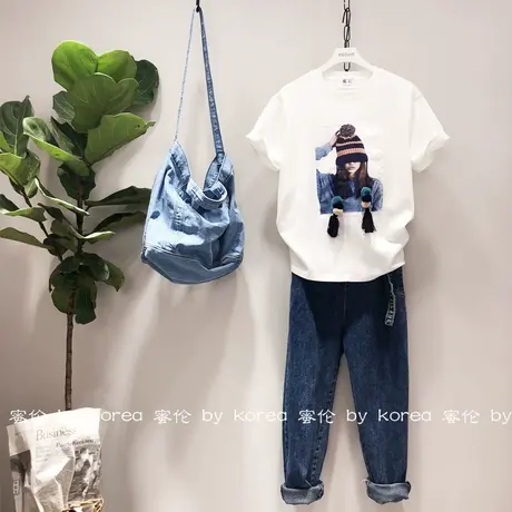 2019春秋冬款韩国东大门原宿风头像女毛球磨毛宽松T恤打底衫大码图片