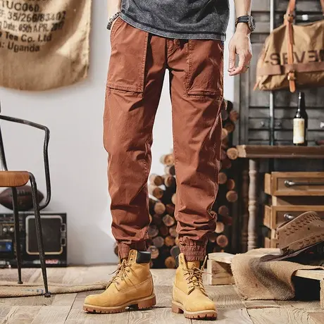 Modi Nick/摩帝尼克男士工装裤宽松直筒纯棉裤子男潮流百搭多口袋商品大图