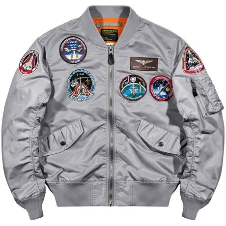 VIP秋季新款ma1飞行员夹克男大码宽松工装外套刺绣棒球服男潮韩版商品大图