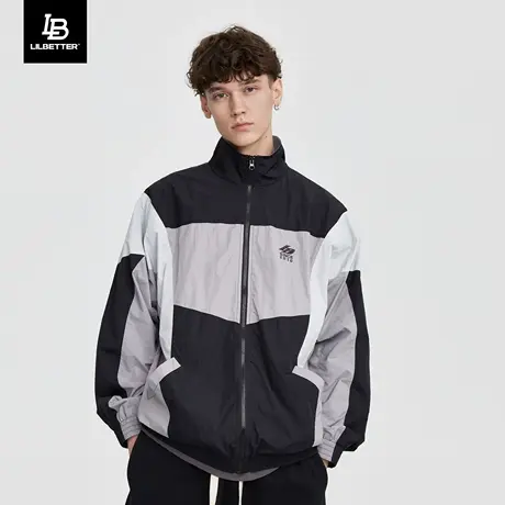 LiLbetter夹克男2023秋季新款立领男装复古上衣帅气运动美式外套商品大图